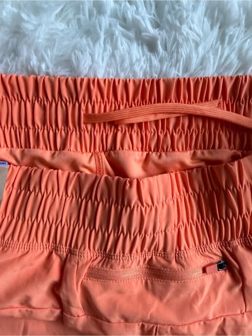 ASICS Women’s XL Peach Coral Lined Running Shorts NWT Athletic Activewear